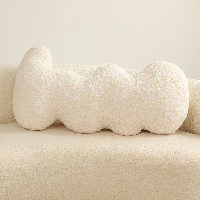 Nuevo estilo simple almohada de peluche floral almohada de peluche nudo donut almohada de cama almohada de cojín grande almohada al por mayor