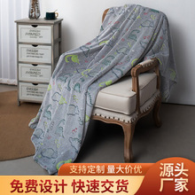幼儿园午休儿童荧光毯定制珊瑚绒夜光毯秋冬卡通恐龙发光珊瑚绒毯