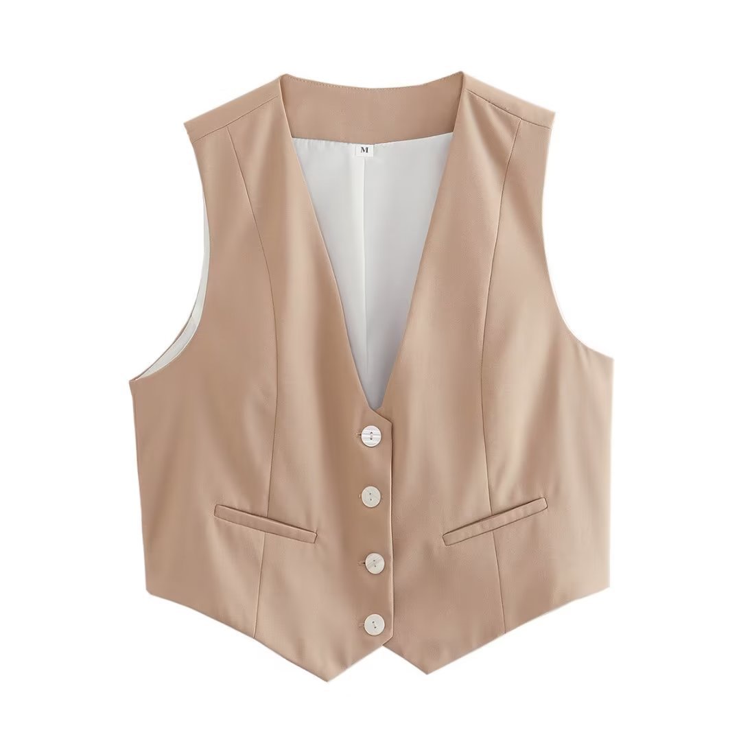 Women's Streetwear Solid Color Vest display picture 1