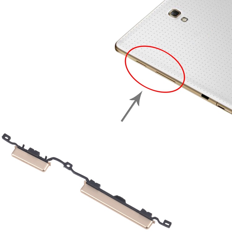 Para Samsung para Galaxy Tab S 8.4 SM-T705 botón de volumen de arranque original