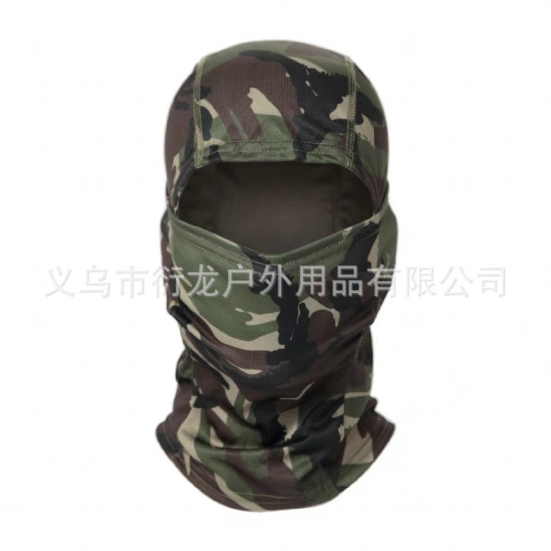 Cuello de camuflaje, casco de ciclismo de verano, pañuelo frío, babero a prueba de polvo, protector solar para hombres, máscara de pesca, cubierta facial