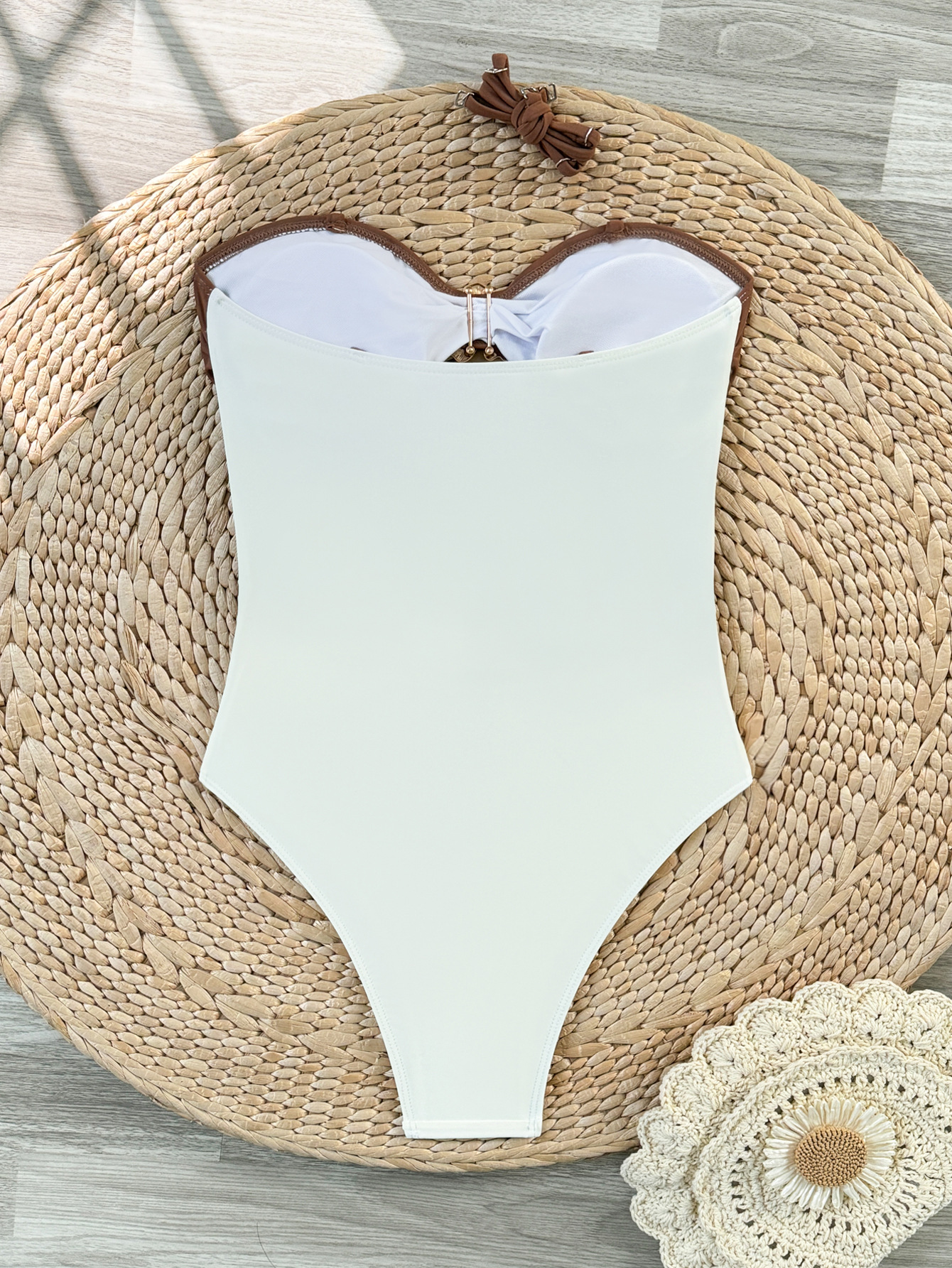 Women's Elegant Color Block Flower Hollow Out 1 Piece One Piece Swimwear display picture 5