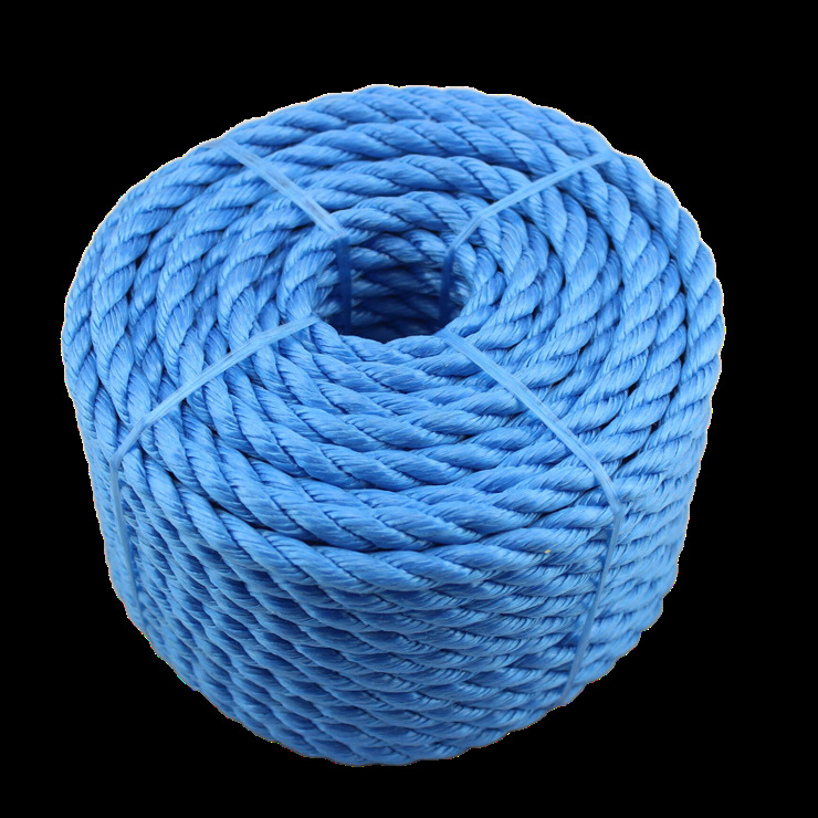 外贸品质10mm蓝色pp电缆牵引绳，高强度拉力