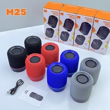 新款M25一分二磁吸布艺无线蓝牙音箱LED便携式TWS插卡礼品小音箱