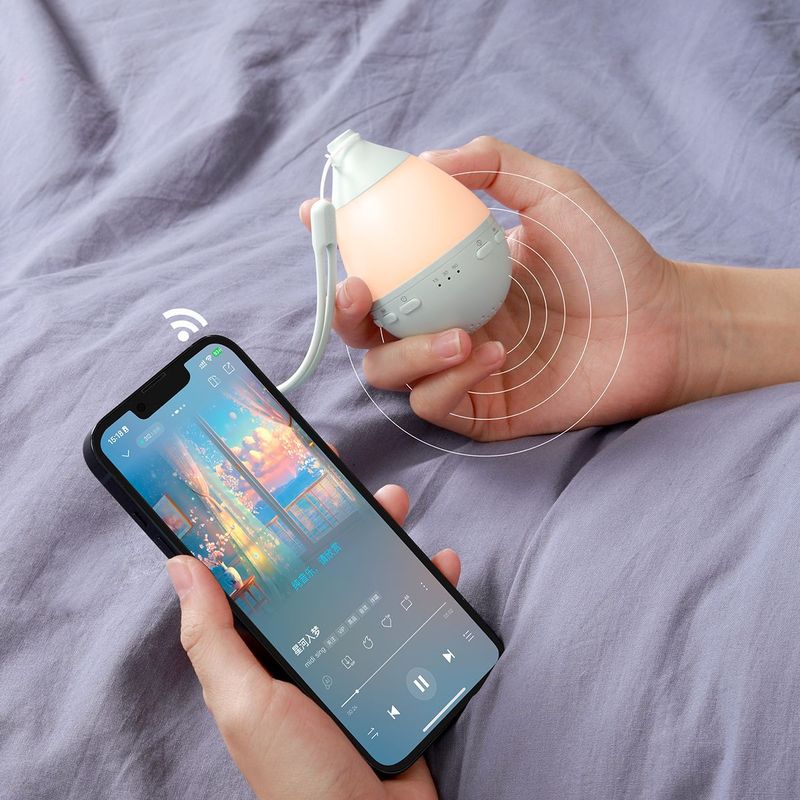 亚马逊热款水滴白噪音睡眠仪呼吸氛围灯音乐白噪音助眠仪智能定时|undefined