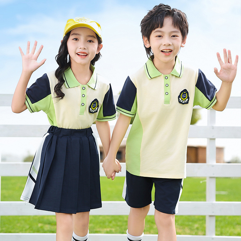 School uniform for primary school students, spring and autumn sports uniform, teacher set, kindergarten children's summer school uniform, graduation photo uniform