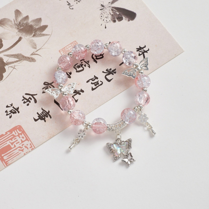 爆裂碎花蝴蝶手串新中式时尚超仙手饰送闺蜜生日礼物|undefined