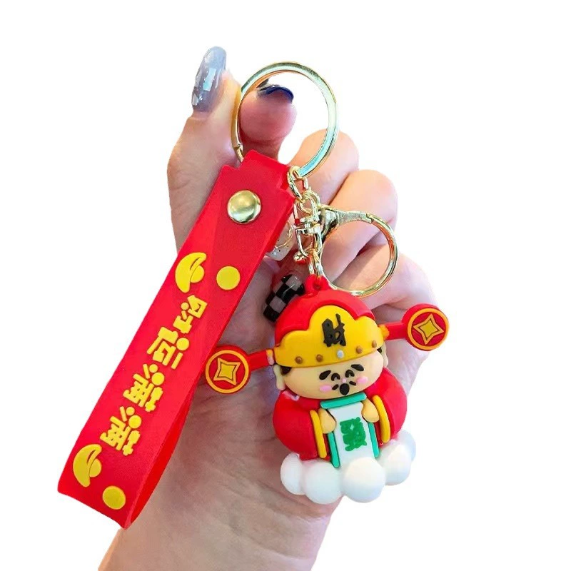 Cartoon keychain, backpack accessory, red pendant for keys, wholesale