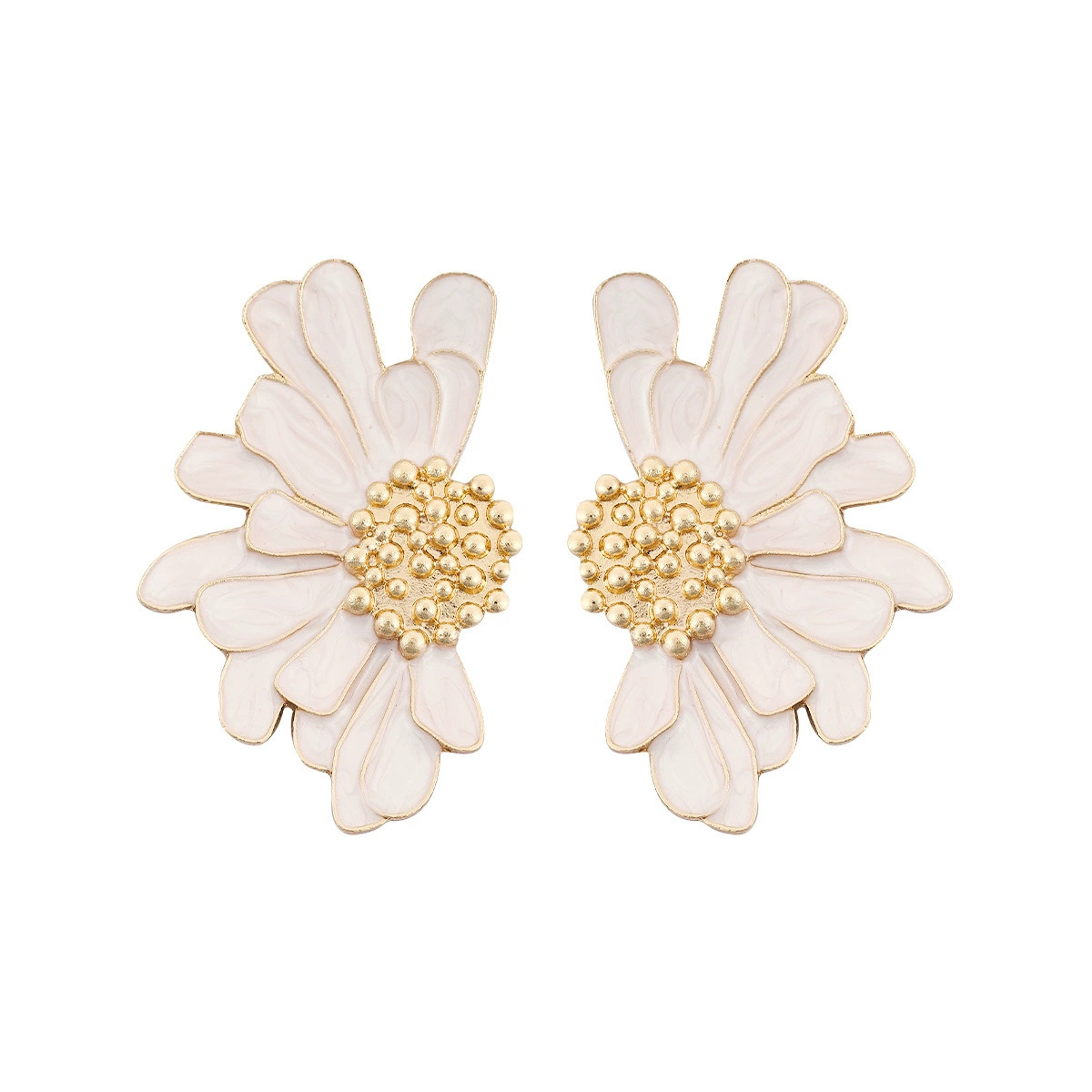 Cross-border foreign trade fashion oil drop flower earrings women's high-end sense temperament earrings Europe and the United States hot explosions flower earrings