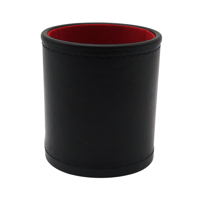 Cuero negro y terciopelo rojo