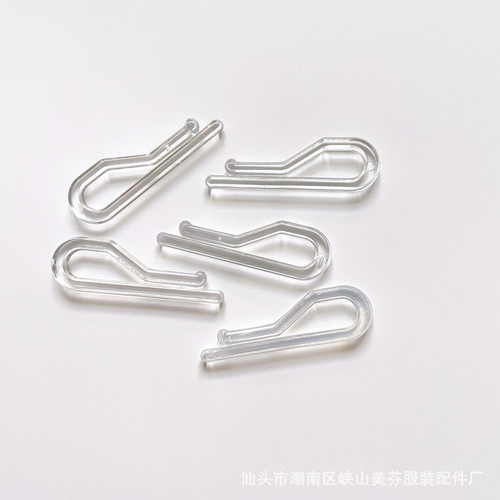 Transparent shirt clips with teeth for 3.5-5.5cm, universal plastic anti-slip packaging clips