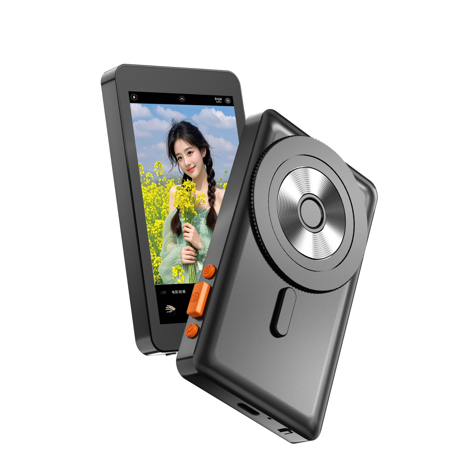 Dispositivo de duplicación de pantalla con cable para selfies, ligero y portátil, con fuerte fijación magnética, popular entre influencers.