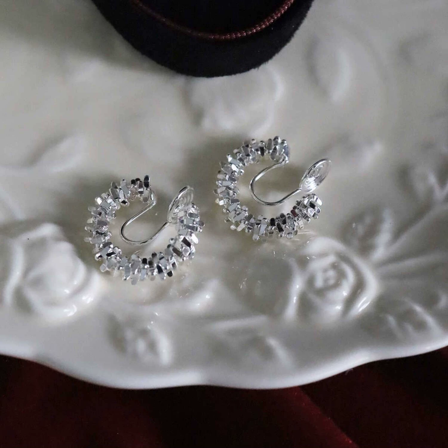 Серьги, серебряная игла, мерцающая противомоскитная спираль, клипсы, высококачественный стиль