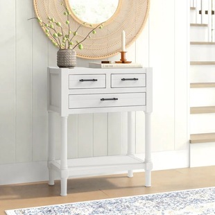 New Customized 23.5inch Wood Console Table with Three Drawers Storage