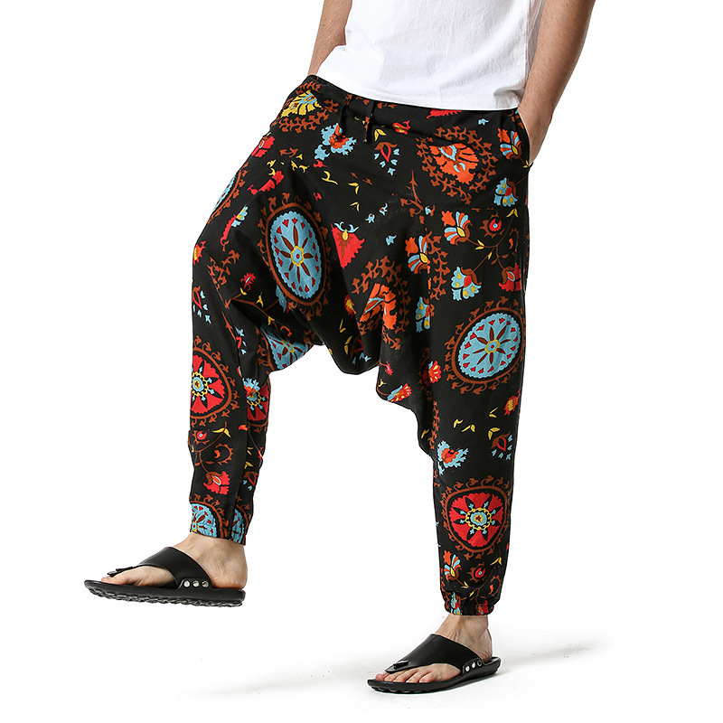 men's and women's foreign trade Harun yoga pants loose bohemian pants hanging pants moth pants 10