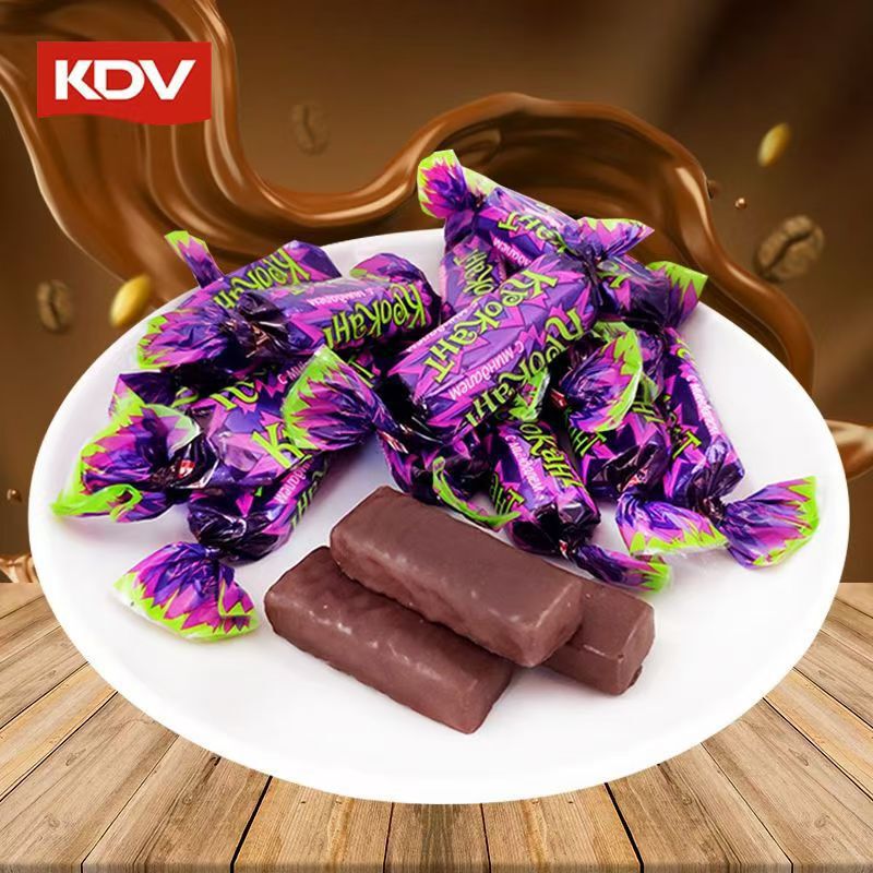 ロシア小売ウェディングチョコレート KDV ウェディングキャンディレザーキャンディパープルキャンディスナック|undefined