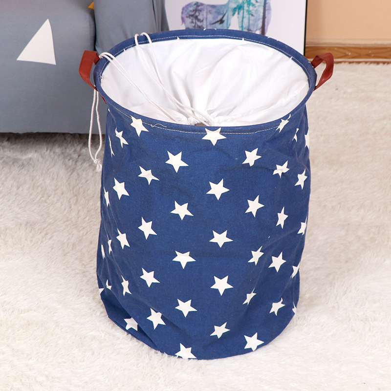 Comercio exterior Amazon tela con cordón cesta de lavandería doble ASA plegable cesta de lavandería diario cesta de almacenamiento