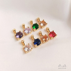 14kバッグの本物の金の保色はジルコンの小さいペンダントをはめ込んでキラキラします。