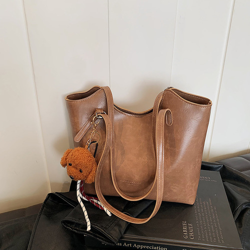 Retro Office Commute Shoulder Bag, Lightweight Luxury, Large Capacity, Unique Design Fashion Crossbody Bag