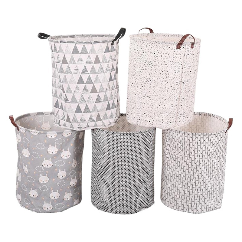 Cesta de ropa de algodón y lino para el hogar cesta de almacenamiento de tela plegable Cubo de almacenamiento ropa sucia cesta de almacenamiento de juguete cesta de la ropa