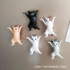 Dancing minifigure, magnetic fridge magnet, toy, cartoon doll, kitten, cat