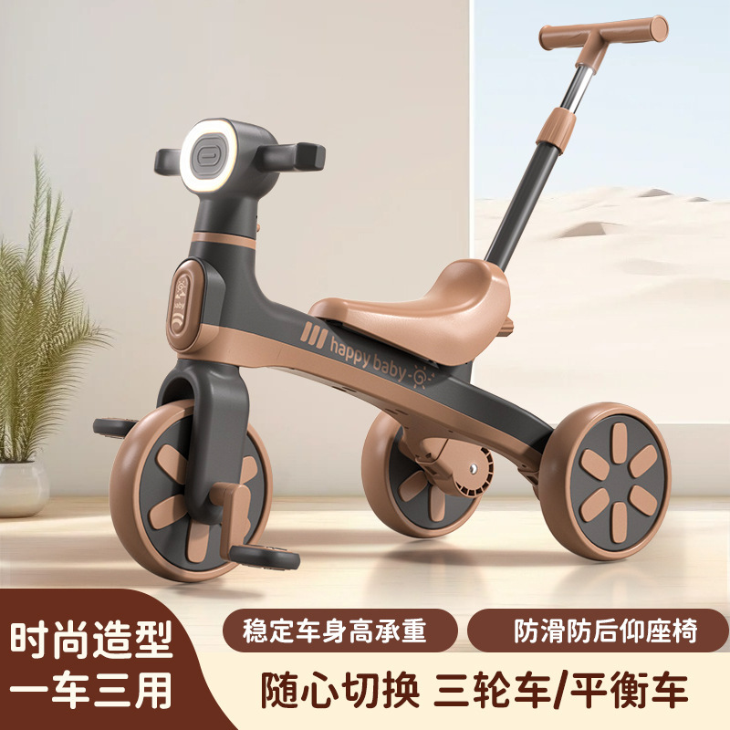 Cross-Border New Children's Tricycle, Children's Bicycle, Balance Car, Multi-Functional Outing Lightweight Stroller with Music