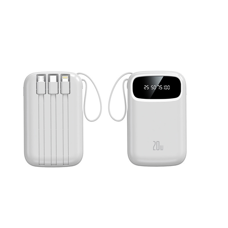 2025 新しい超高速充電パワーバンク超大容量 20000 mAh 超薄型、コンパクト、ポータブル、ケーブル付き|undefined