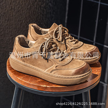 头层牛皮手工男鞋2025新款复古男士皮鞋真皮潮流百搭透气休闲皮鞋