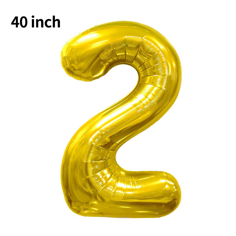 Globo digital transfronterizo grande de 40 pulgadas versión estadounidense 0-9 globo de película de aluminio decoración de fiesta de cumpleaños globo digital de imitación image 8
