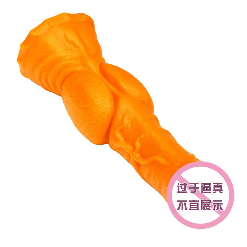 Large Liquid Silicone Realistic Dildo, Soft Flesh-Feel Adult Toy, Gold — detail image 5