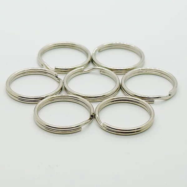 Factory Direct Supply Flat Ring Angle Ring Aperture Flower Ring Metal Iron Ring Keychain Double Ring Stainless Steel Ring Connecting Ring