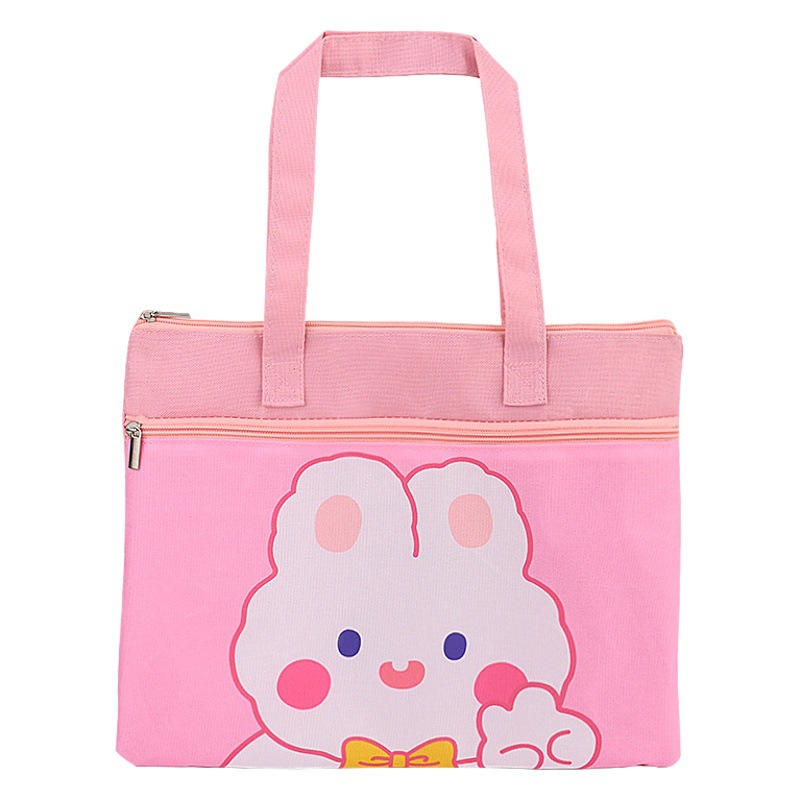 Bolsa de tarea de alto aspecto bolsa de archivo bolsa de clase suplementaria de aprendizaje para niños bolsa de almacenamiento de libros de texto portátil para estudiantes con cremallera