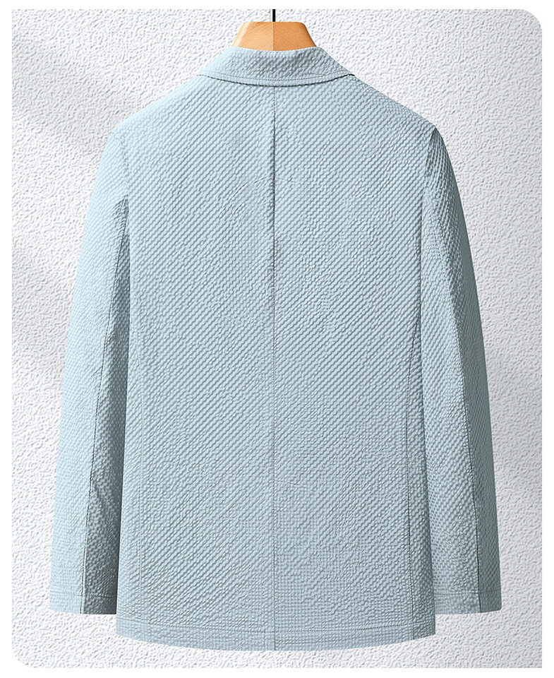 Áo vest nam nhanh khô dáng ôm body, vải gân thun co giãn, chống nhăn, chống nắng, tay dài — Màu trắng, Màu xanh lam nhạt, Màu xám, Xanh lam đậm chi tiết 14
