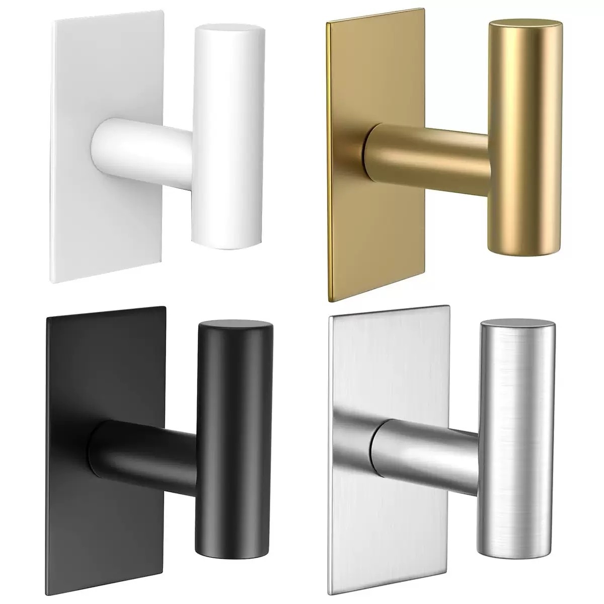 Cross-Border Stainless Steel Suction Cup Hook Metal Hook Strong Adhesive Hook Coat Hook Bathrobe Hook Bracket Bathroom Kitchen