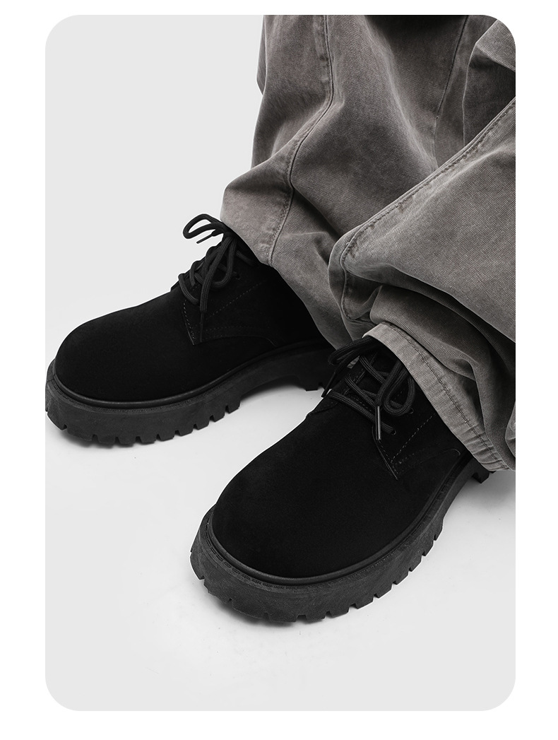 ShoeVault Large Size Derby Shoes For Men, Spring And Autumn New Casual Thick-Soled Height-Increasing Suede Leather Shoes, Men's_voghion.com