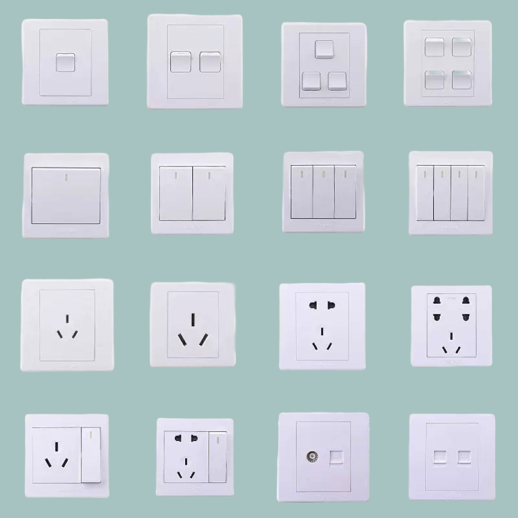 Conector de conmutación de aluminio de aluminio MEE X3 serie 86 tipo cinco agujeros dos o tres conector panel de conector escondido