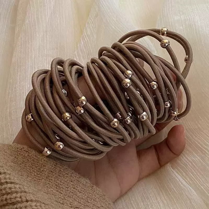Elastic sports rostometer for gym, ponytail, durable hair rope, harmless hair accessory, no hair damage
