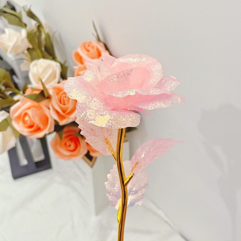 Creativo colorido deslumbrante ramo de rosas flor inmortalidad decoración adornos accesorios fotográficos regalos de cumpleaños para chicas mejores amigos image 10