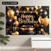 temu�羳���տ옷������happy birthday party banner100*150cm