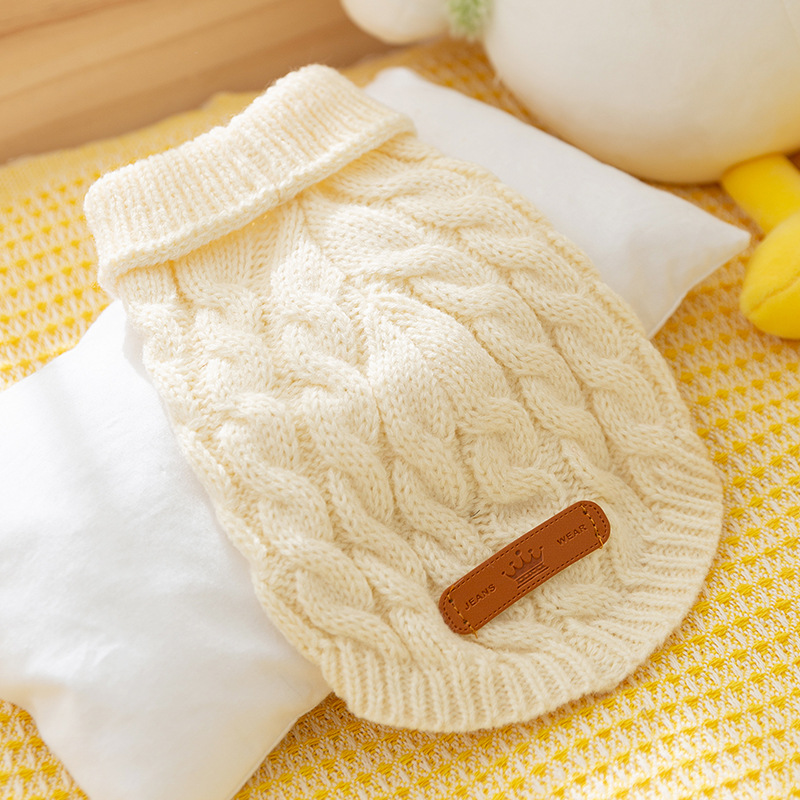 Otoño y invierno perros clásicos simple jersey jersey feline calentamiento grueso Teddy Bear mascota ropa de perro