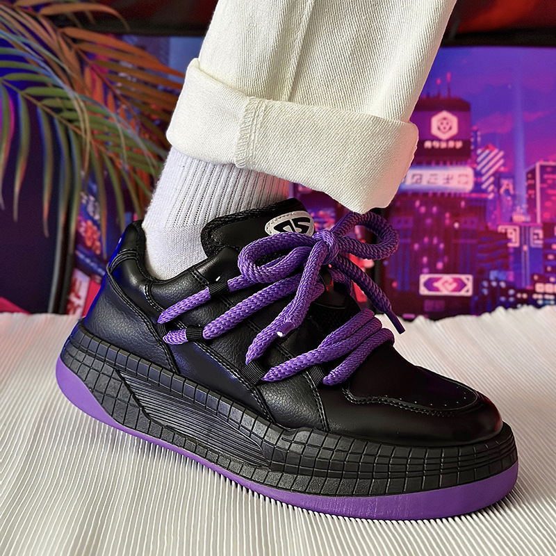 Herrenschuhe Nischendesign schwarze Kriegerbrotschuhe Herren lässig neue nationale Trendmarke Papaschuhe Skateboardschuhe_voghion.com