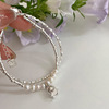 Cute fashionable bamboo pendant, universal silver bracelet, jewelry, Korean style, orchid, flowered, silver 925 sample