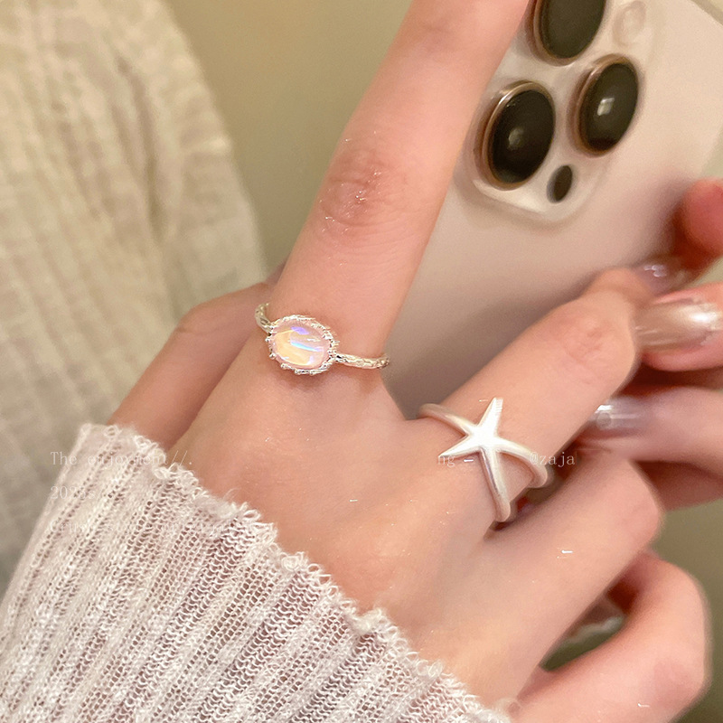 Designer Ring Seestern Im Urlaubsstil Aus 925er Sterlingsilber_voghion.com