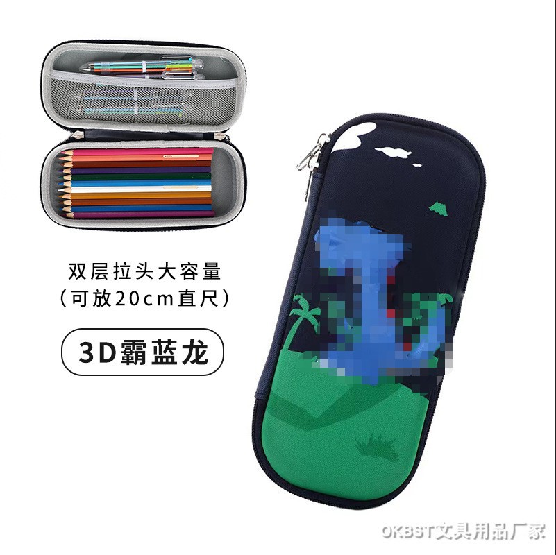 EVA de dibujos animados de la escuela primaria de los niños caja de lápiz 3D lindos niños y niñas caja de lápiz de gran capacidad creativa caja de lápiz