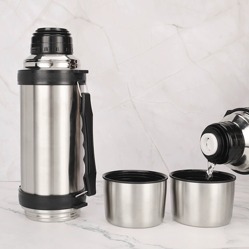 Bullet, capacious glass, tea cup, travel handheld thermos stainless steel, teapot for traveling, 1000 ml