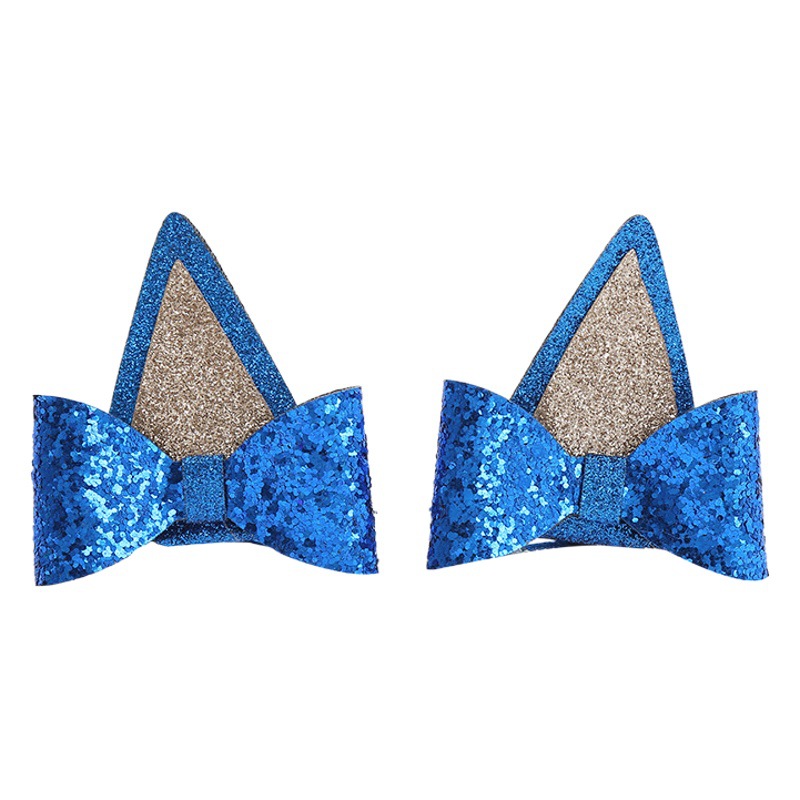 La horquilla de los niños nuevo lindo brillante gato oreja arco clip festival princesa partido tridimensional tocado de los niños
