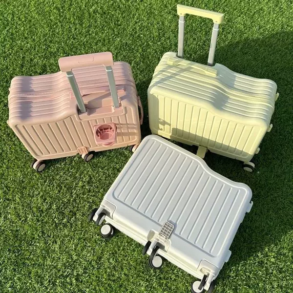 Rideable luggage 24inch Children's trolley case for boys 22-inch travel password boarding case 20inch Durable and sturdy