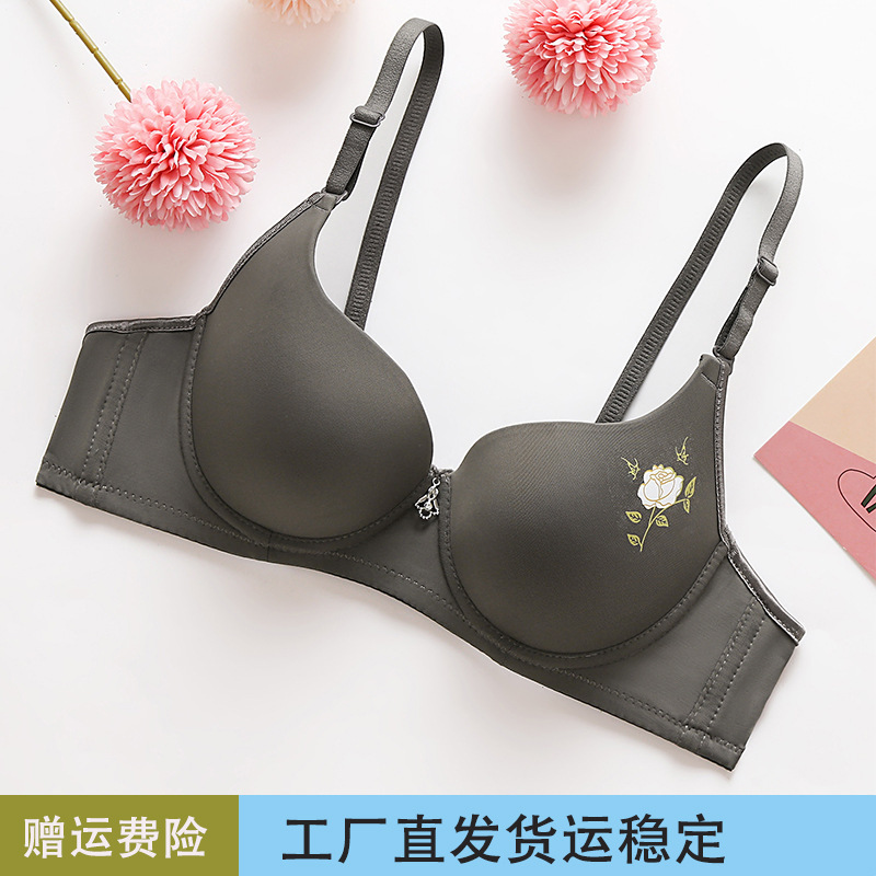 越境下着東南アジアの小胸がプリントの光沢のあるブラジャーを集めています。|undefined