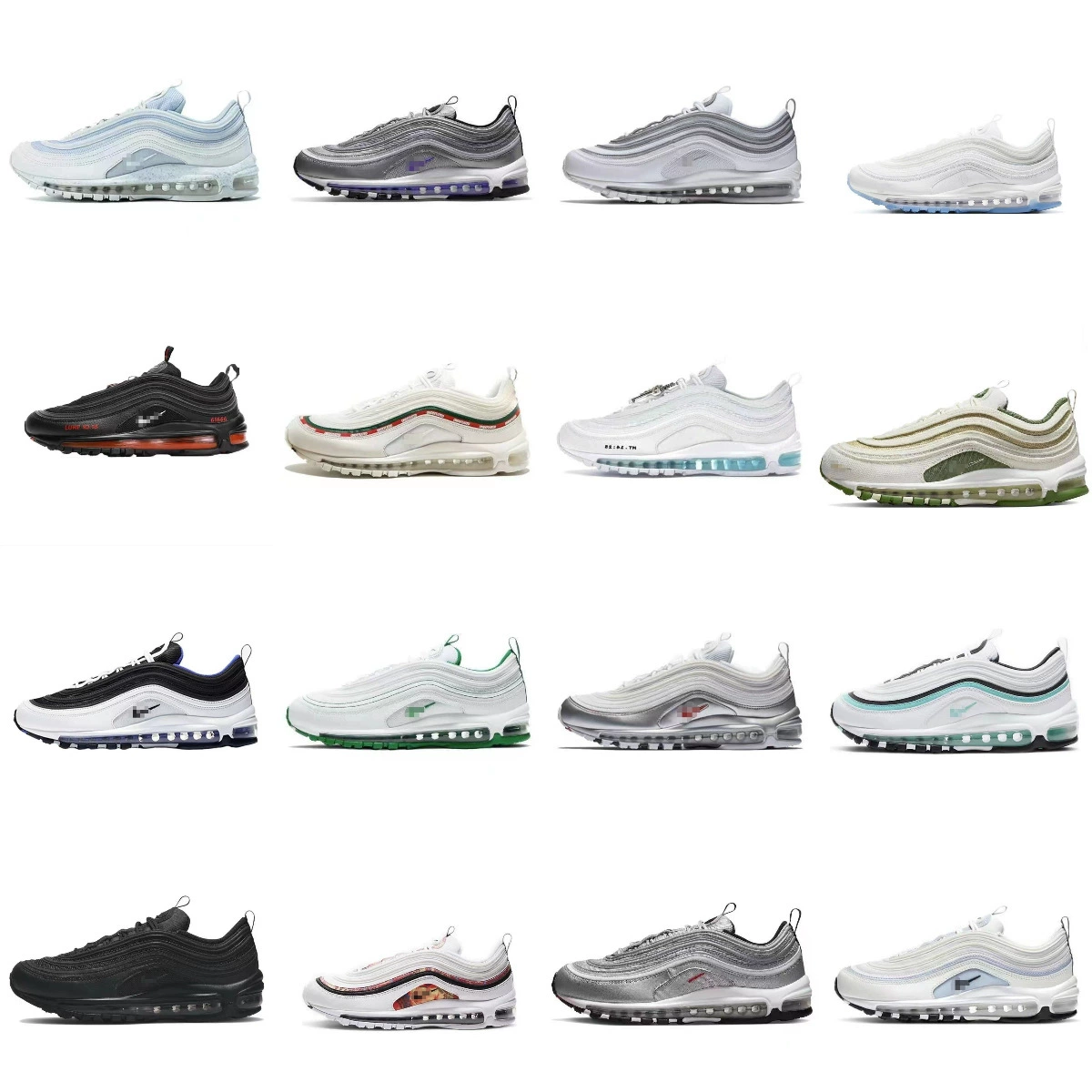 Putian shoes foreign trade wholesale Air MAX97 full palm air cushion retro bullet men's and women's sports running shoes