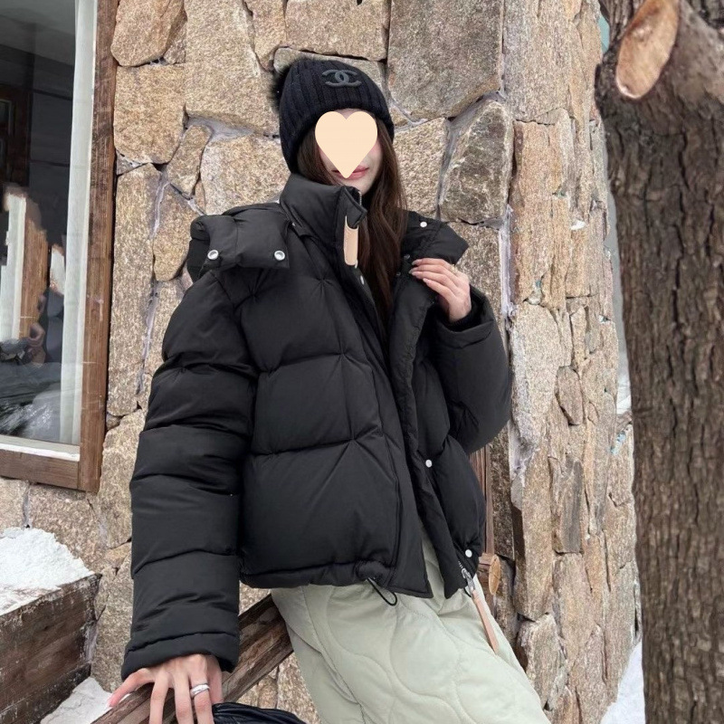 25秋冬新款小众设计潮牌简约面包羽绒服菱格抓皱做法时髦百搭|undefined